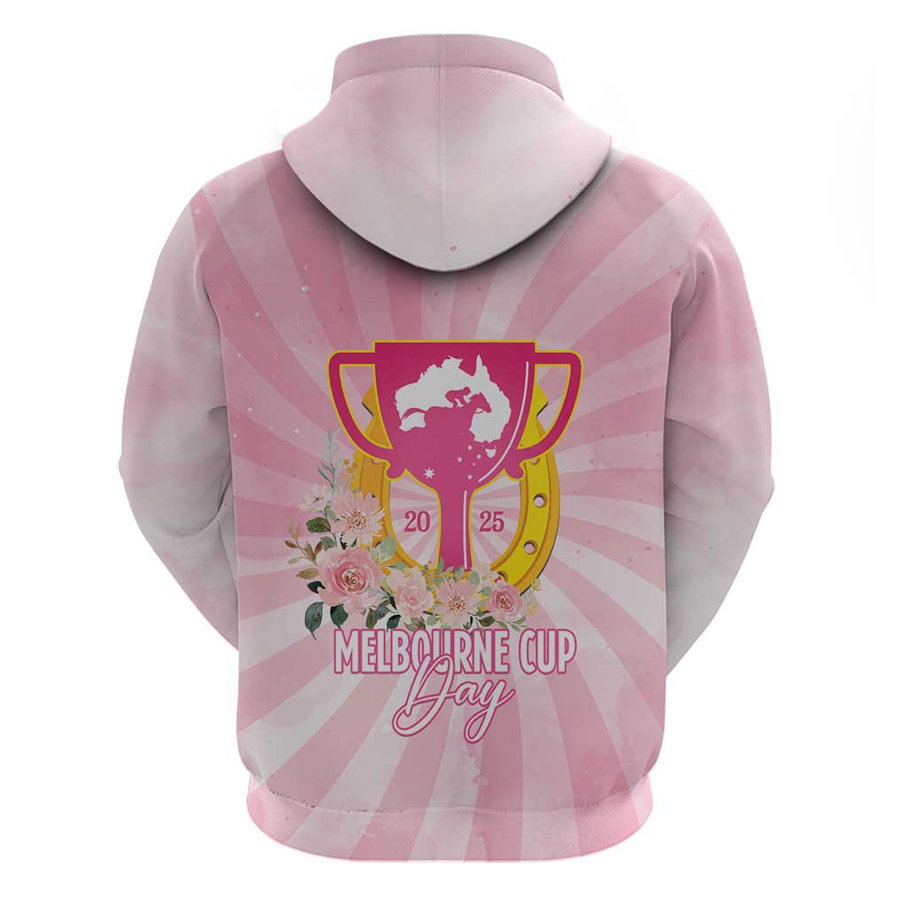 Australia Cup Melbourne Horse Racing Zip Hoodie 2025 Champion Trophy With Horseshoe - Wonder Print Shop