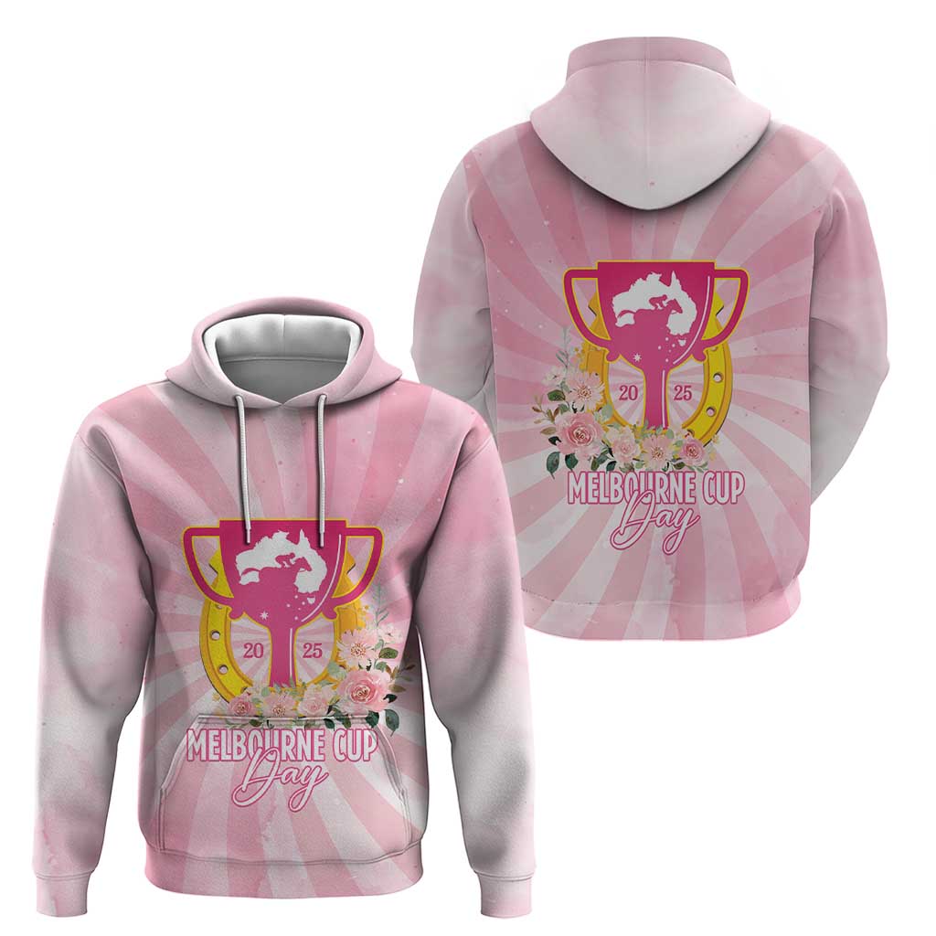 Australia Cup Melbourne Horse Racing Zip Hoodie 2025 Champion Trophy With Horseshoe - Wonder Print Shop