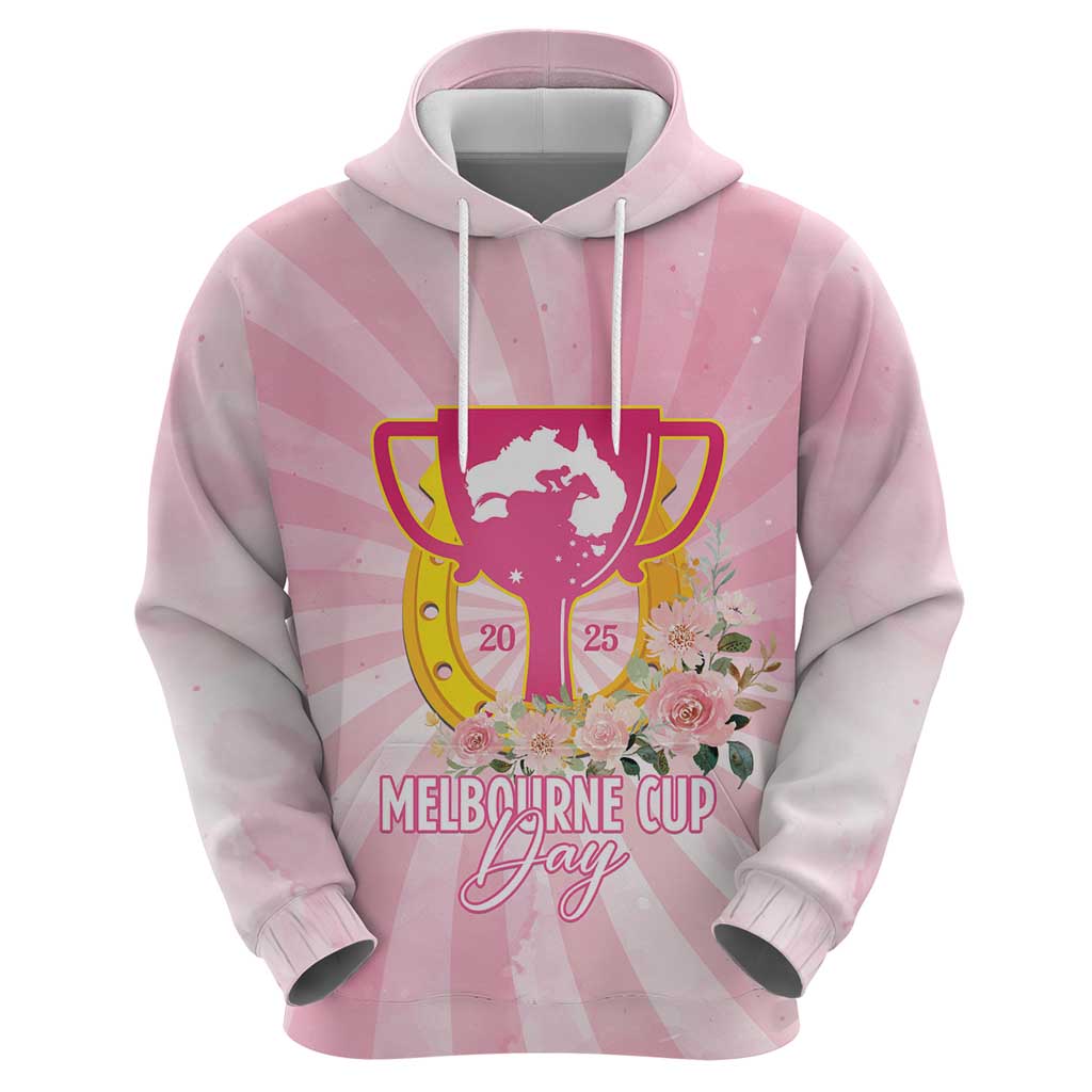 Australia Cup Melbourne Horse Racing Zip Hoodie 2025 Champion Trophy With Horseshoe - Wonder Print Shop