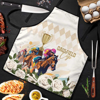 Australia Cup Caulfield Horse Racing Apron Champion Trophy Mix White Roses - Wonder Print Shop