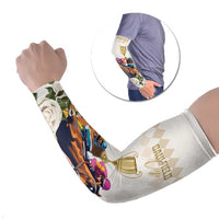 Australia Cup Caulfield Horse Racing Arm Sleeves Champion Trophy Mix White Roses - Wonder Print Shop