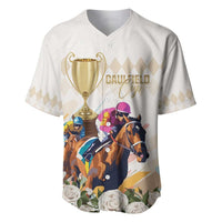 Australia Cup Caulfield Horse Racing Baseball Jersey Champion Trophy Mix White Roses - Wonder Print Shop