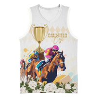 Australia Cup Caulfield Horse Racing Basketball Jersey Champion Trophy Mix White Roses - Wonder Print Shop