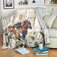 Australia Cup Caulfield Horse Racing Blanket Champion Trophy Mix White Roses - Wonder Print Shop