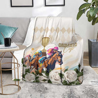 Australia Cup Caulfield Horse Racing Blanket Champion Trophy Mix White Roses - Wonder Print Shop