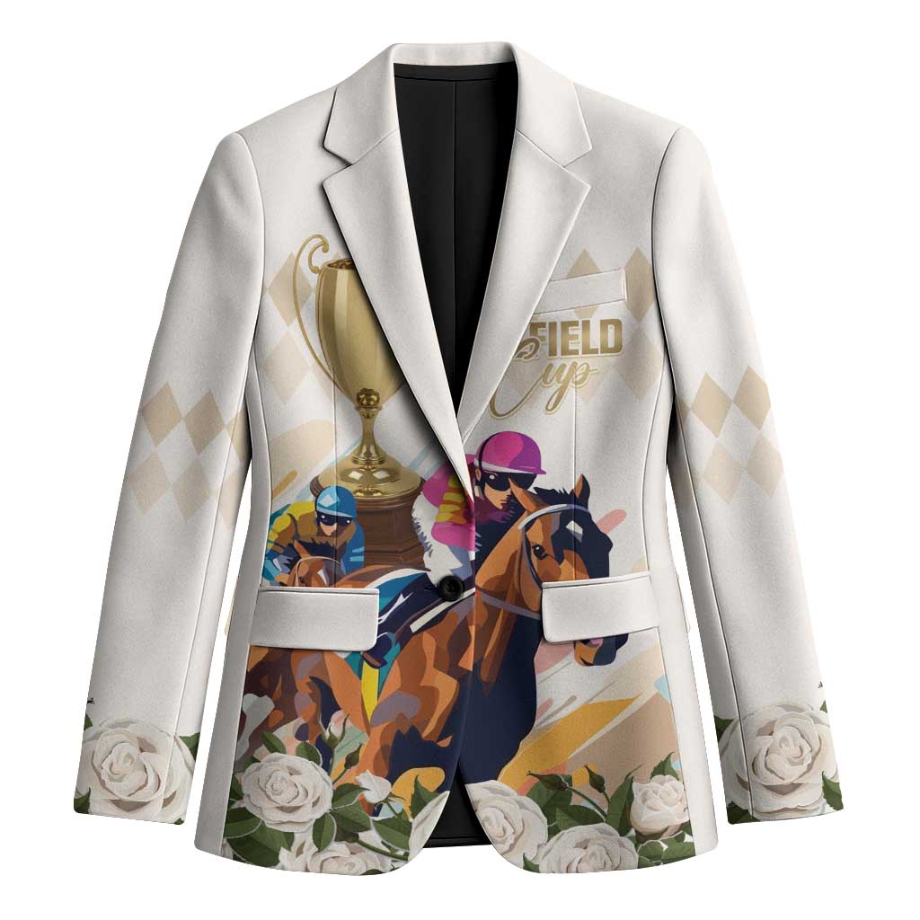 Australia Cup Caulfield Horse Racing Blazer Champion Trophy Mix White Roses - Wonder Print Shop