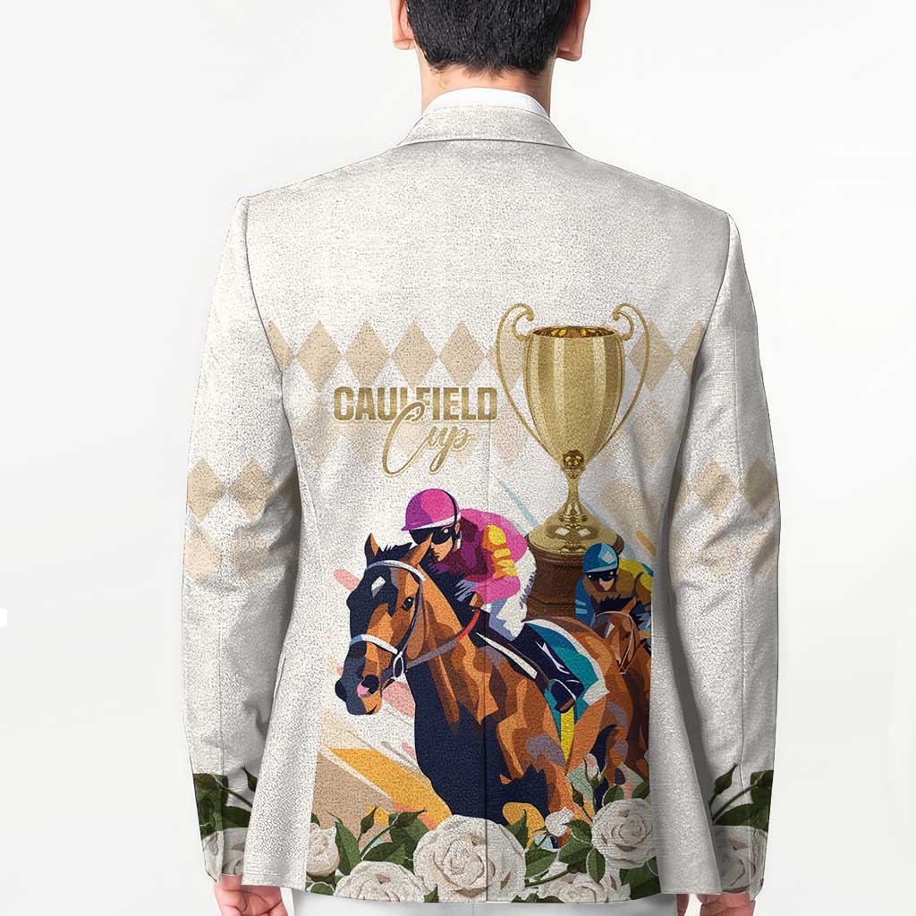 Australia Cup Caulfield Horse Racing Blazer Champion Trophy Mix White Roses - Wonder Print Shop