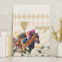Australia Cup Caulfield Horse Racing Canvas Wall Art Champion Trophy Mix White Roses - Wonder Print Shop