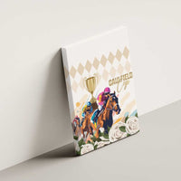 Australia Cup Caulfield Horse Racing Canvas Wall Art Champion Trophy Mix White Roses - Wonder Print Shop