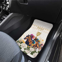 Australia Cup Caulfield Horse Racing Car Mats Champion Trophy Mix White Roses - Wonder Print Shop