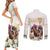 Australia Cup Caulfield Horse Racing Couples Matching Short Sleeve Bodycon Dress and Long Sleeve Button Shirt Champion Trophy Mix White Roses - Wonder Print Shop