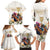 Australia Cup Caulfield Horse Racing Family Matching Long Sleeve Bodycon Dress and Hawaiian Shirt Champion Trophy Mix White Roses - Wonder Print Shop