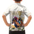 Australia Cup Caulfield Horse Racing Family Matching Off The Shoulder Long Sleeve Dress and Hawaiian Shirt Champion Trophy Mix White Roses - Wonder Print Shop
