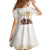 Australia Cup Caulfield Horse Racing Family Matching Off The Shoulder Long Sleeve Dress and Hawaiian Shirt Champion Trophy Mix White Roses - Wonder Print Shop