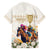 Australia Cup Caulfield Horse Racing Family Matching Off The Shoulder Long Sleeve Dress and Hawaiian Shirt Champion Trophy Mix White Roses - Wonder Print Shop