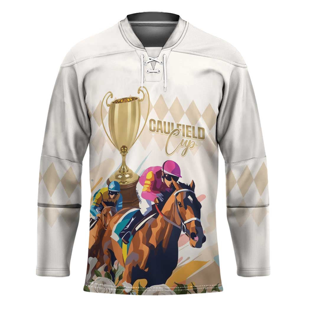 Australia Cup Caulfield Horse Racing Hockey Jersey Champion Trophy Mix White Roses - Wonder Print Shop