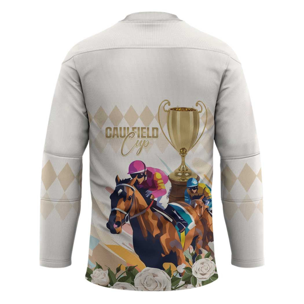 Australia Cup Caulfield Horse Racing Hockey Jersey Champion Trophy Mix White Roses - Wonder Print Shop