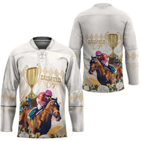 Australia Cup Caulfield Horse Racing Hockey Jersey Champion Trophy Mix White Roses - Wonder Print Shop