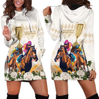 Australia Cup Caulfield Horse Racing Hoodie Dress Champion Trophy Mix White Roses - Wonder Print Shop