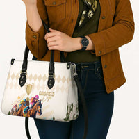 Australia Cup Caulfield Horse Racing Leather Bag Champion Trophy Mix White Roses - Wonder Print Shop