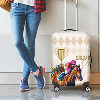 Australia Cup Caulfield Horse Racing Luggage Cover Champion Trophy Mix White Roses - Wonder Print Shop