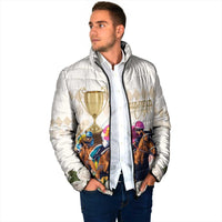 Australia Cup Caulfield Horse Racing Padded Jacket Champion Trophy Mix White Roses - Wonder Print Shop