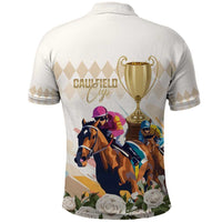 Australia Cup Caulfield Horse Racing Polo Shirt Champion Trophy Mix White Roses - Wonder Print Shop