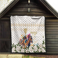 Australia Cup Caulfield Horse Racing Quilt Champion Trophy Mix White Roses - Wonder Print Shop