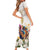 Australia Cup Caulfield Horse Racing Short Sleeve Bodycon Dress Champion Trophy Mix White Roses - Wonder Print Shop