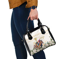Australia Cup Caulfield Horse Racing Shoulder Handbag Champion Trophy Mix White Roses - Wonder Print Shop