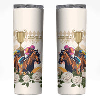 Australia Cup Caulfield Horse Racing Skinny Tumbler Champion Trophy Mix White Roses - Wonder Print Shop