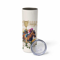 Australia Cup Caulfield Horse Racing Skinny Tumbler Champion Trophy Mix White Roses - Wonder Print Shop