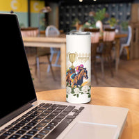 Australia Cup Caulfield Horse Racing Skinny Tumbler Champion Trophy Mix White Roses - Wonder Print Shop