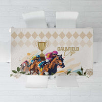 Australia Cup Caulfield Horse Racing Tablecloth Champion Trophy Mix White Roses - Wonder Print Shop
