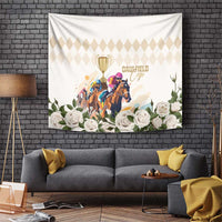Australia Cup Caulfield Horse Racing Tapestry Champion Trophy Mix White Roses - Wonder Print Shop