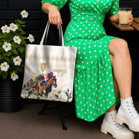 Australia Cup Caulfield Horse Racing Tote Bag Champion Trophy Mix White Roses - Wonder Print Shop