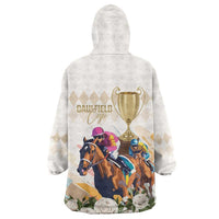 Australia Cup Caulfield Horse Racing Wearable Blanket Hoodie Champion Trophy Mix White Roses - Wonder Print Shop