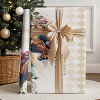 Australia Cup Caulfield Horse Racing Wrapping Paper Champion Trophy Mix White Roses - Wonder Print Shop