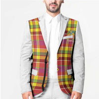 Personalized Dominica Creole Day Blazer Jounen Kweyol Red Madras Proud - Wonder Print Shop