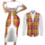 Personalized Dominica Creole Day Couples Matching Short Sleeve Bodycon Dress and Long Sleeve Button Shirt Jounen Kweyol Red Madras Proud - Wonder Print Shop