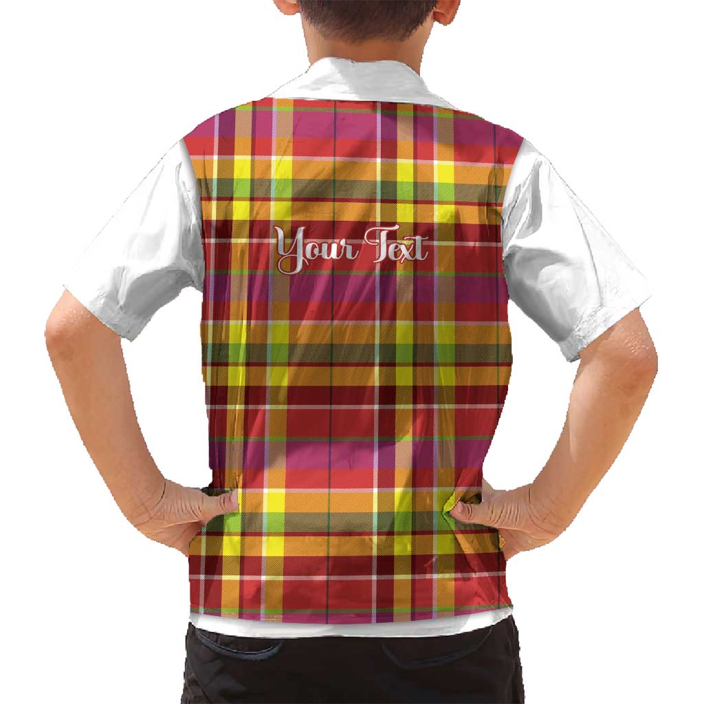 Personalized Dominica Creole Day Family Matching Long Sleeve Bodycon Dress and Hawaiian Shirt Jounen Kweyol Red Madras Proud - Wonder Print Shop