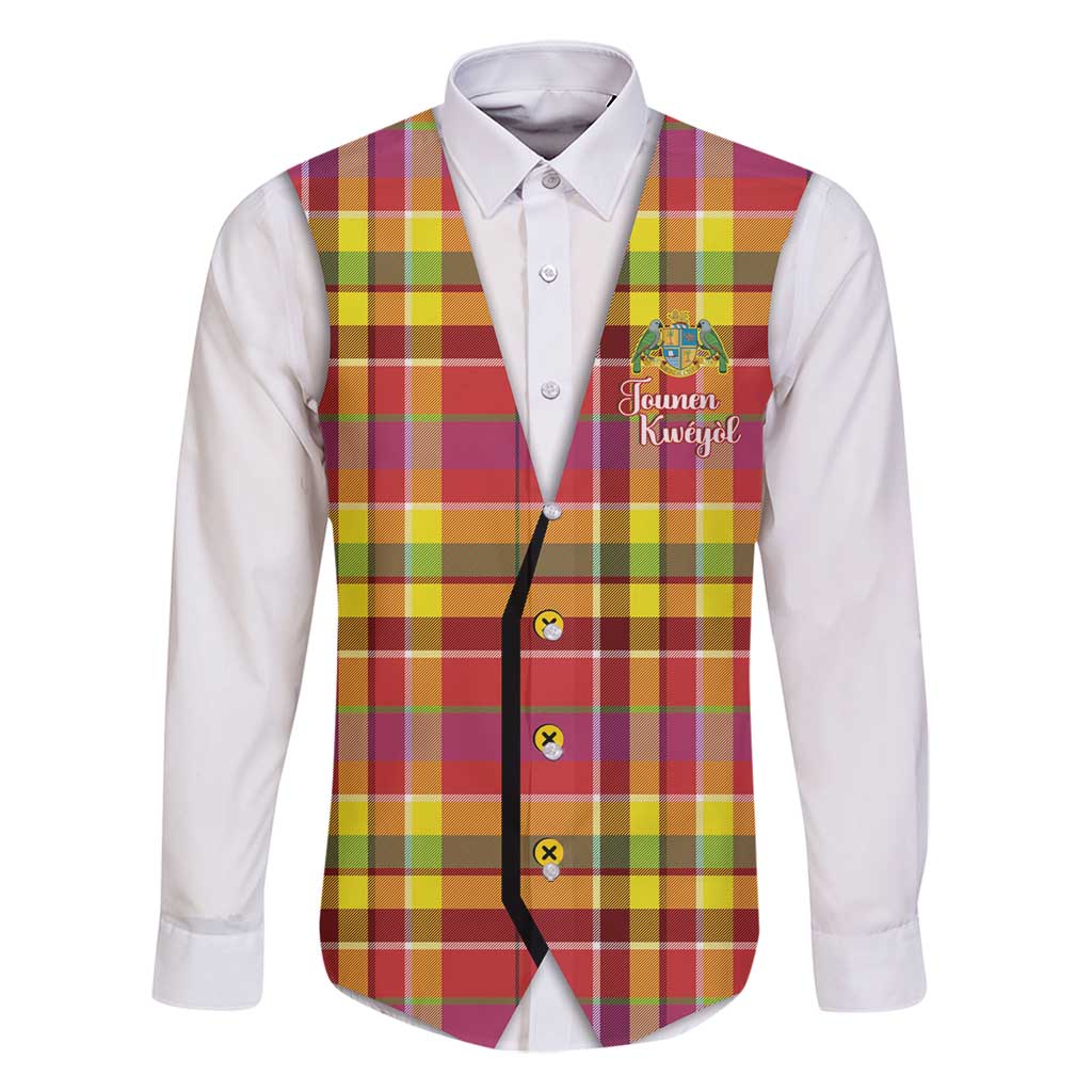 Personalized Dominica Creole Day Family Matching Long Sleeve Bodycon Dress and Hawaiian Shirt Jounen Kweyol Red Madras Proud - Wonder Print Shop