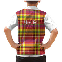 Personalized Dominica Creole Day Family Matching Mermaid Dress and Hawaiian Shirt Jounen Kweyol Red Madras Proud - Wonder Print Shop