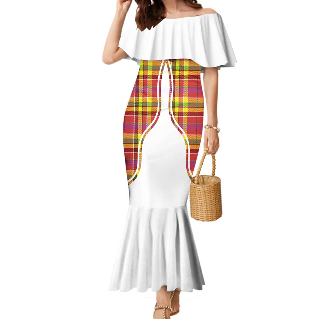 Personalized Dominica Creole Day Family Matching Mermaid Dress and Hawaiian Shirt Jounen Kweyol Red Madras Proud - Wonder Print Shop