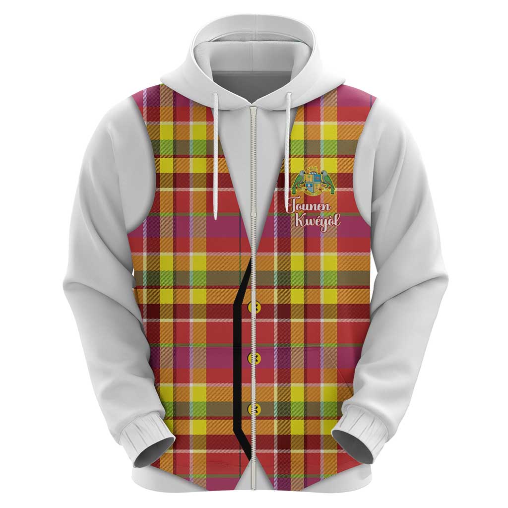 Personalized Dominica Creole Day Hoodie Jounen Kweyol Red Madras Proud - Wonder Print Shop