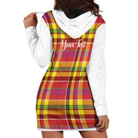 Personalized Dominica Creole Day Hoodie Dress Jounen Kweyol Red Madras Proud - Wonder Print Shop