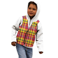 Personalized Dominica Creole Day Kid Hoodie Jounen Kweyol Red Madras Proud - Wonder Print Shop