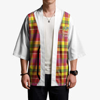 Personalized Dominica Creole Day Kimono Jounen Kweyol Red Madras Proud - Wonder Print Shop