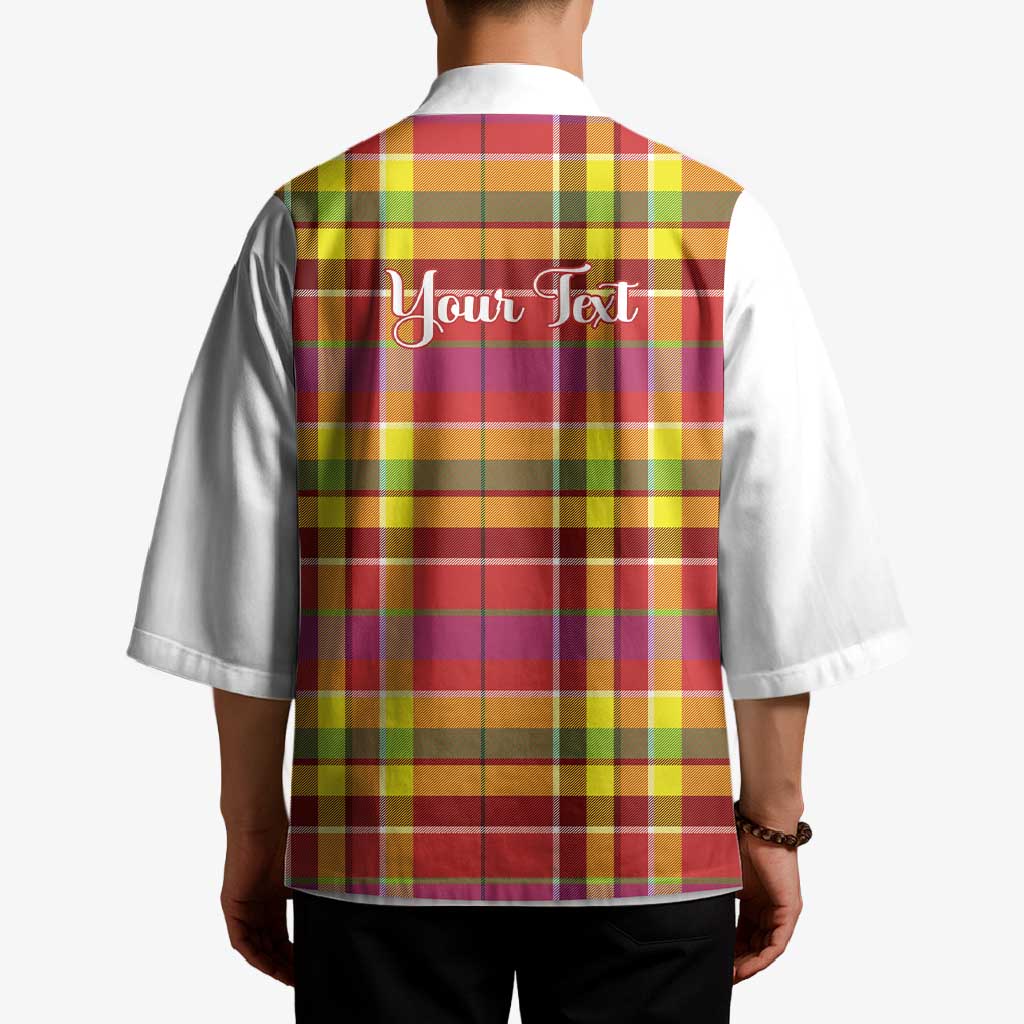 Personalized Dominica Creole Day Kimono Jounen Kweyol Red Madras Proud - Wonder Print Shop