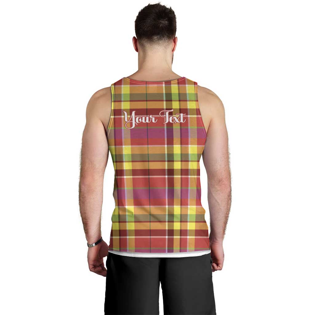 Personalized Dominica Creole Day Men Tank Top Jounen Kweyol Red Madras Proud - Wonder Print Shop